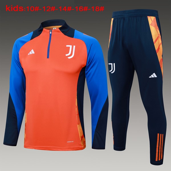 Niños Sudadera De Training Juventus 2024-25 Naranja Azul 3